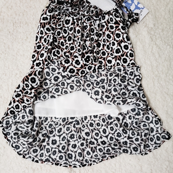 Dvf for Target Kid's Smocked Tie Strap Neutral Poppy Midi Dress - Picture 7 of 9